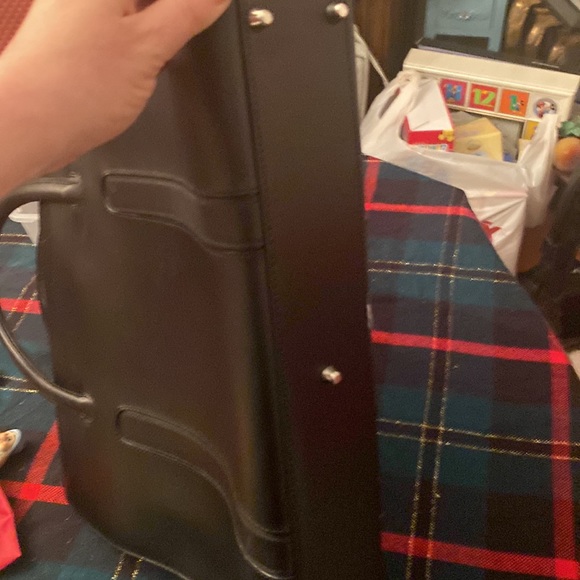 Christian Dior Vintage hard leather black brief case...